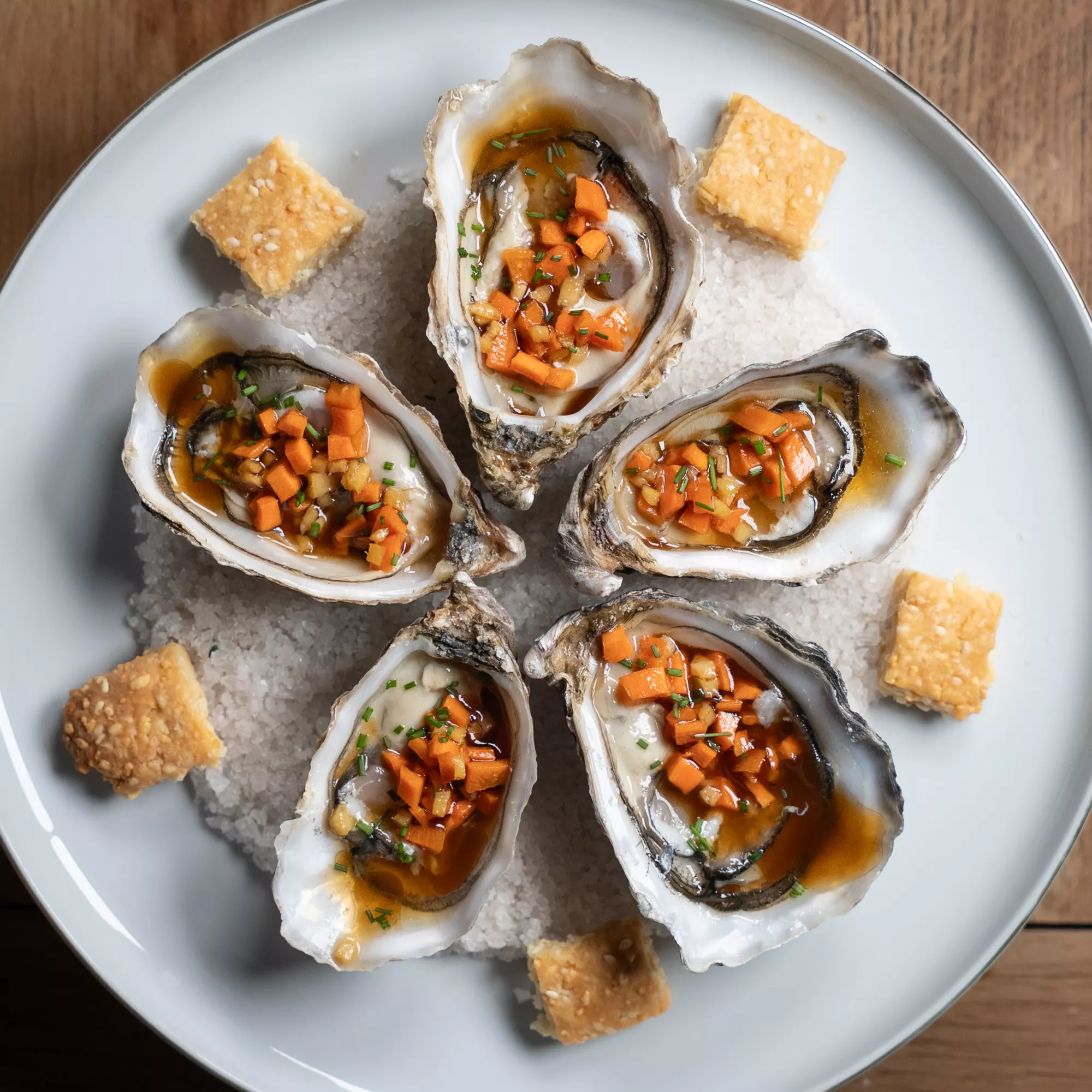 Huîtres au Gingembre & Citron Vert